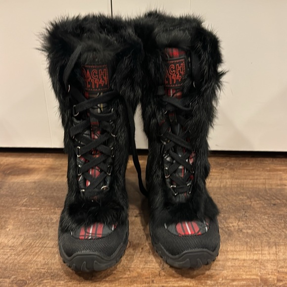 Coach Plaid Winter Boots - Picture 2 of 6